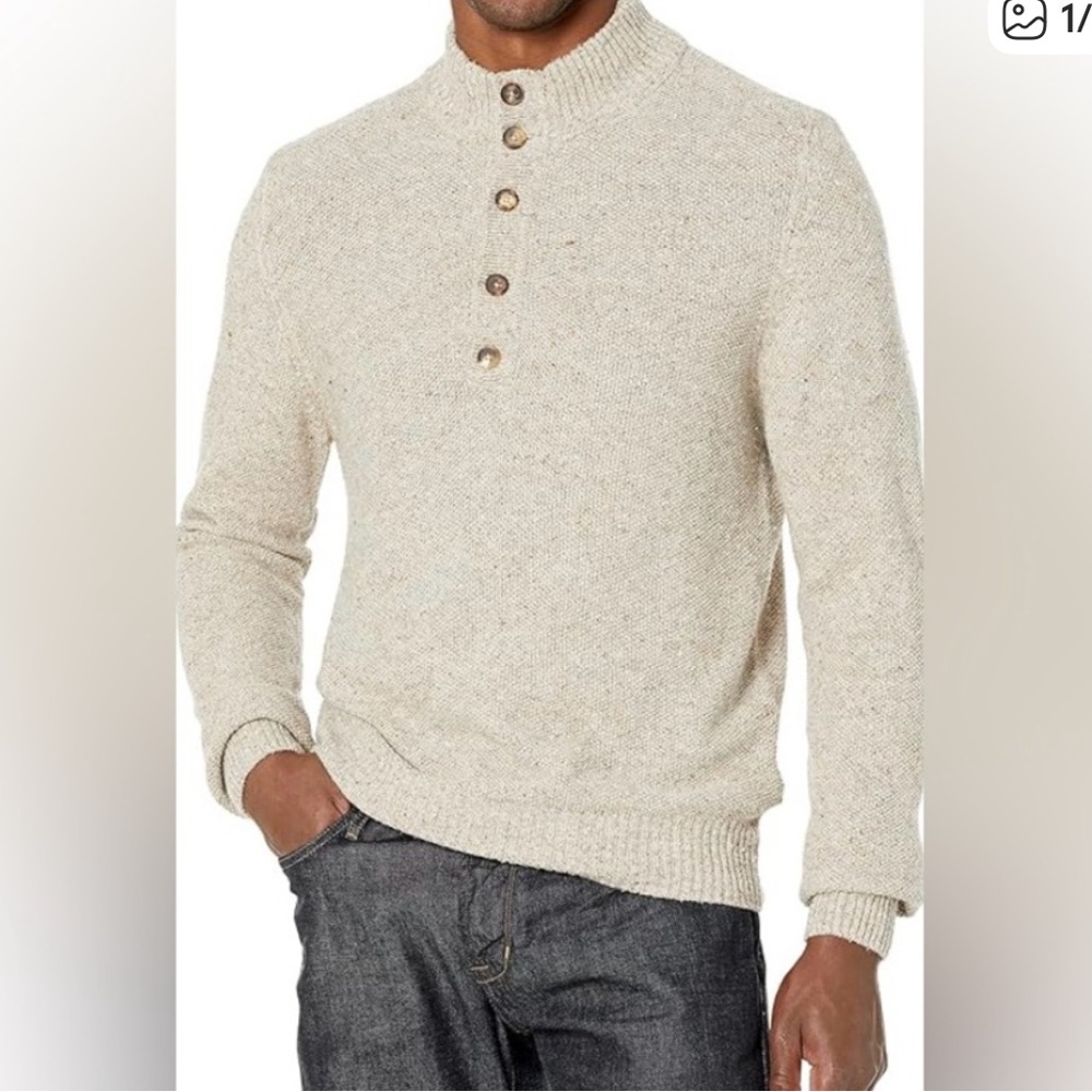Billy Reid Tweed Button Pullover Size Medium